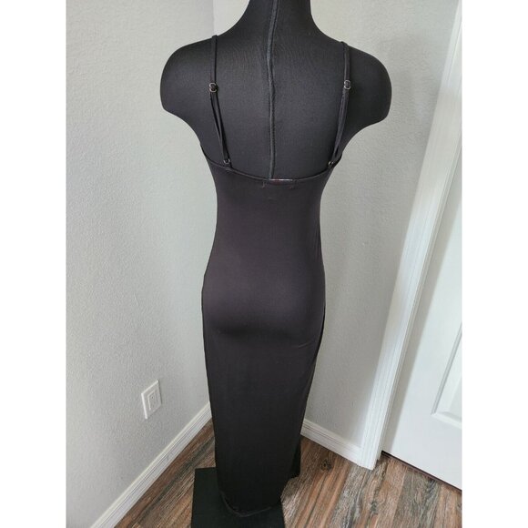 Absolutely Love It Maxi Black Dress Slim Spaghetti Straps Womens Size Small - Picture 5 of 10